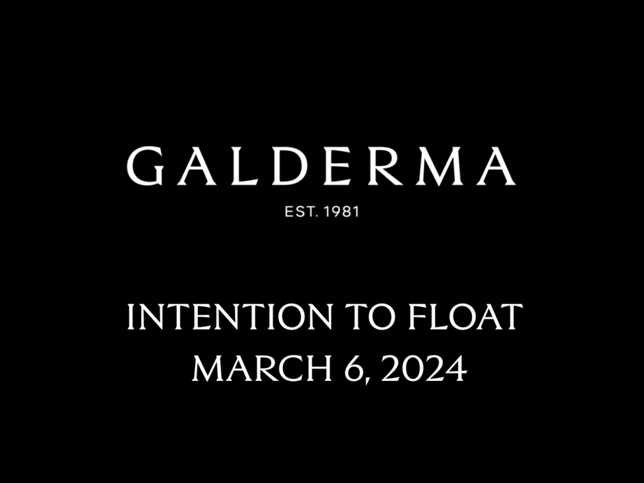 Intention to float Galderma